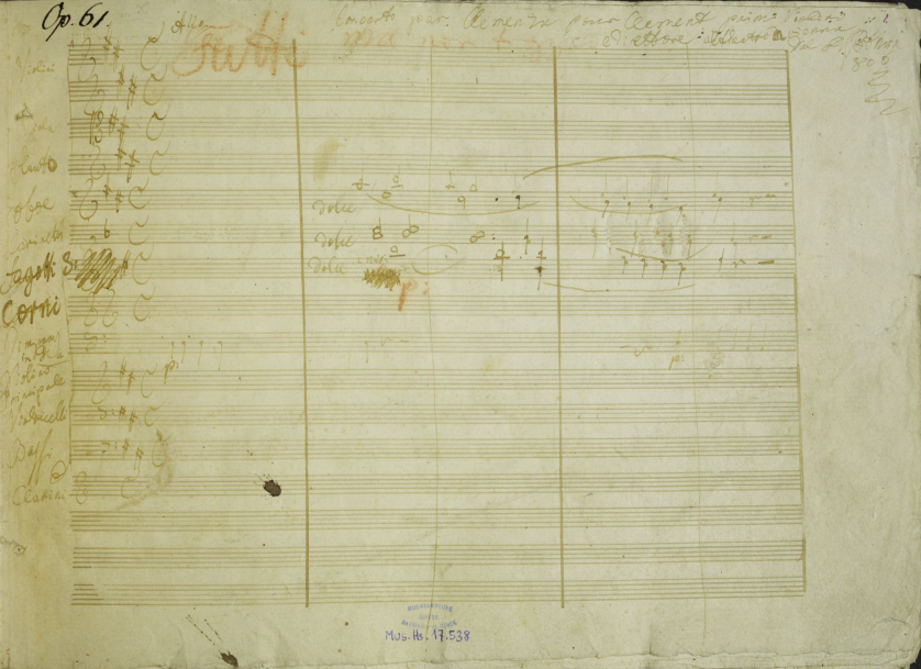 Beethoven Op.61 autograph score thumbnail